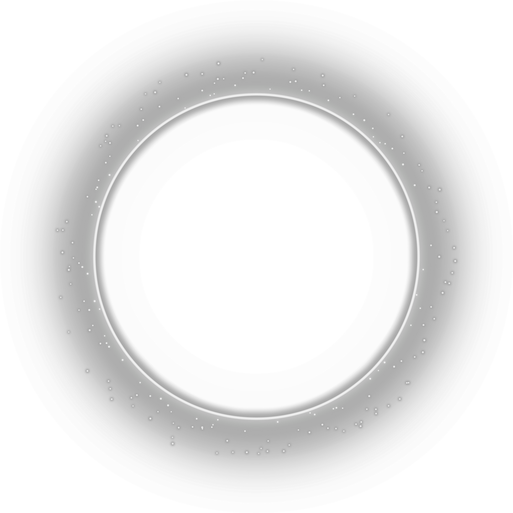 white glowing circle frame